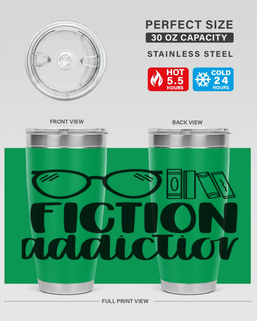 fiction addiction 40#- reading- Tumbler