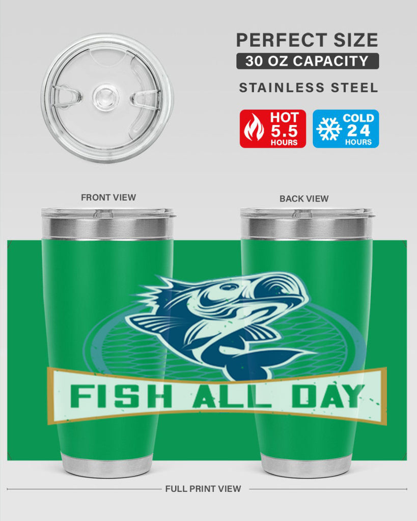 fish all day 277#- fishing- Tumbler