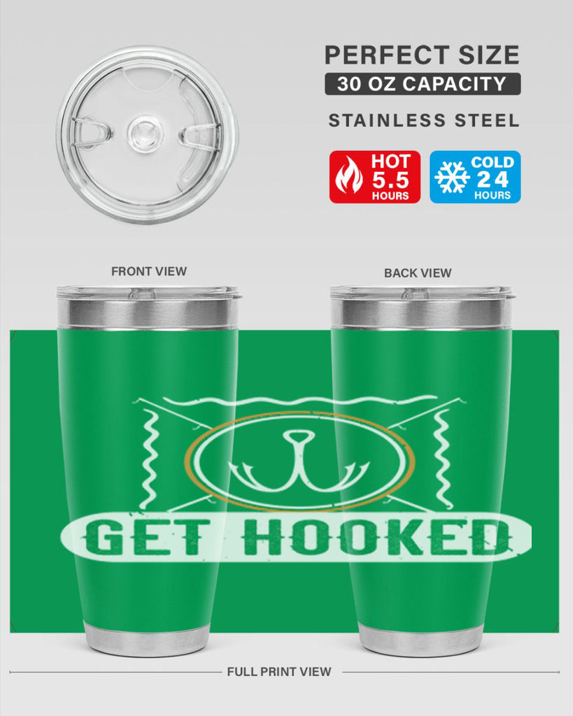 get hooked 264#- fishing- Tumbler