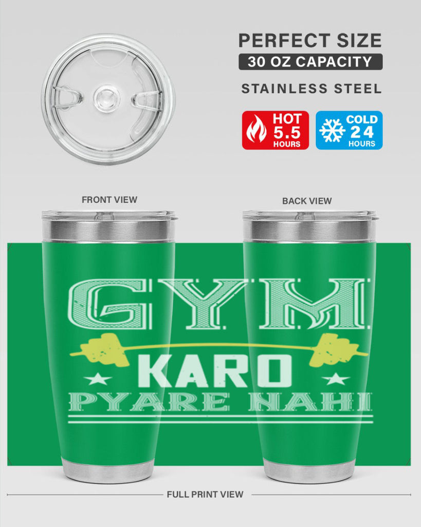 gym karo pare nahi 9#- gym- Tumbler