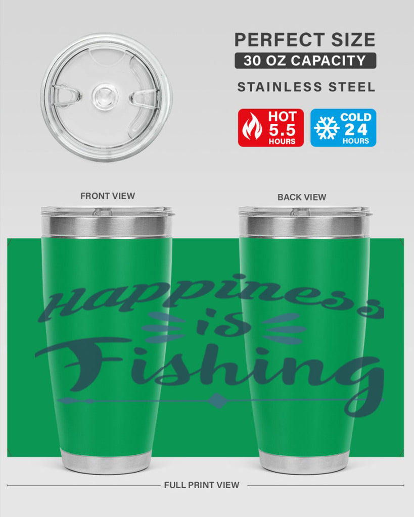 happiness is fishing 122#- fishing- Tumbler