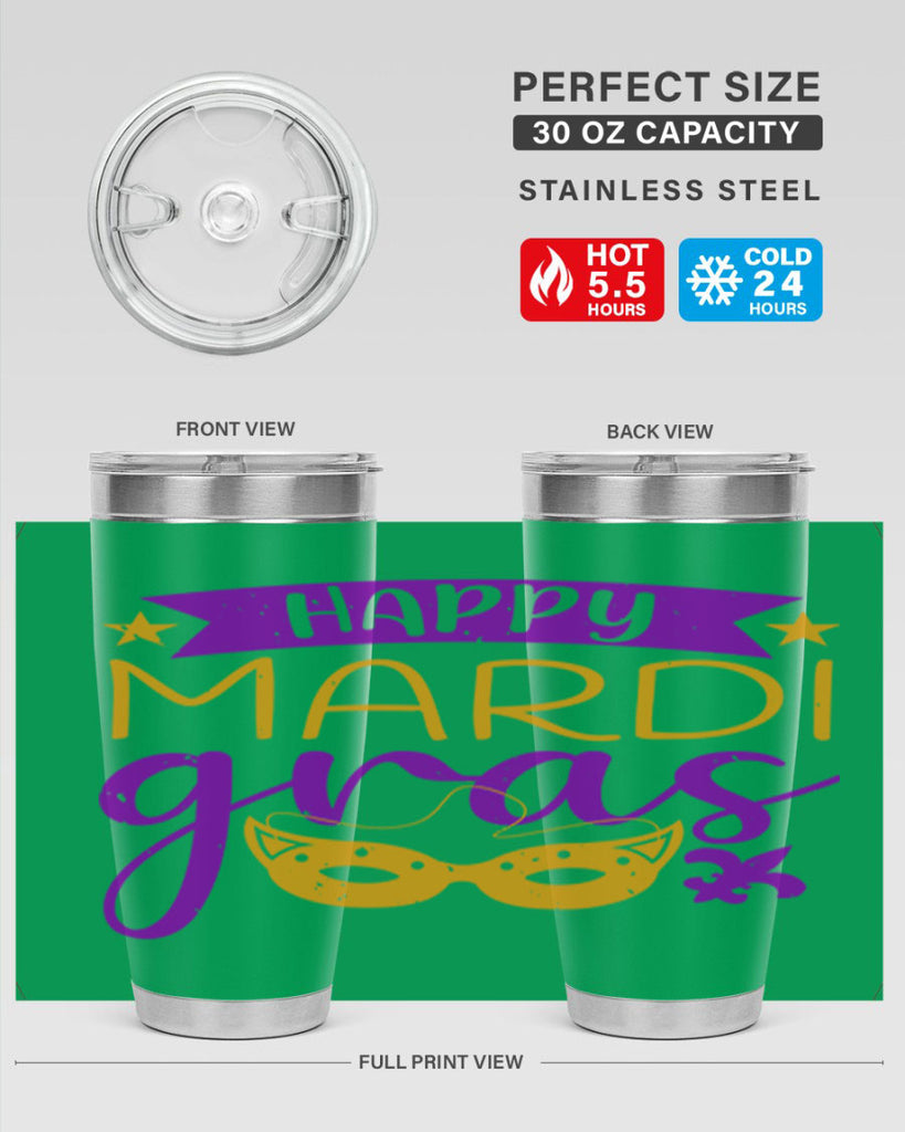 happy mardi gras 70#- mardi gras- Tumbler