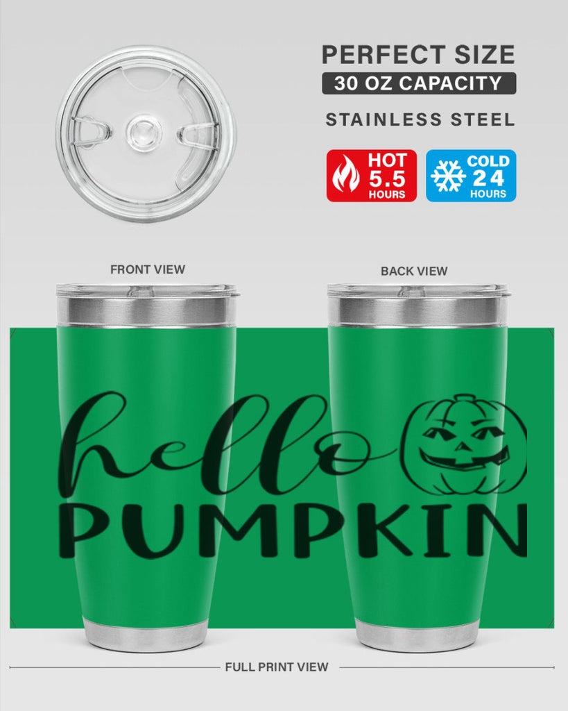 hello pumpkin 287#- fall- Tumbler