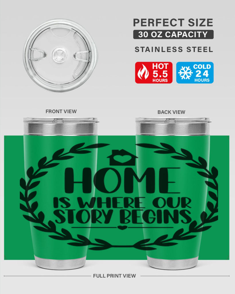 home is where our story begins 12#- home- Tumbler