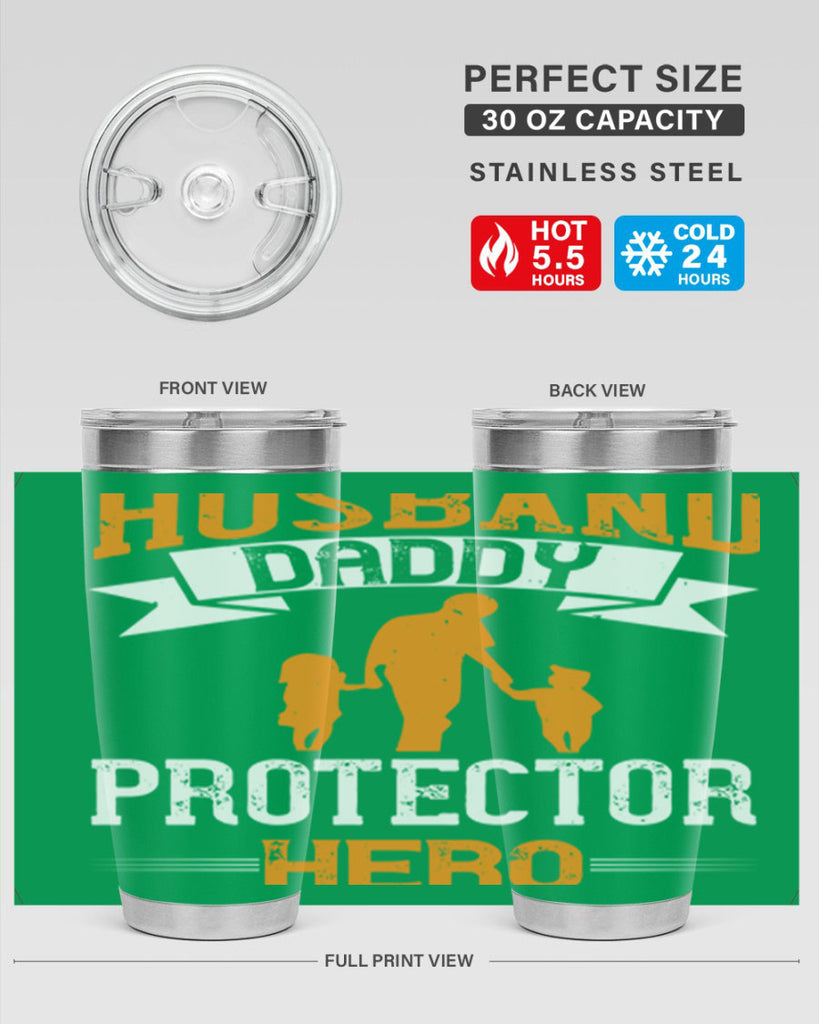 husband daddy protector hero 252#- fathers day- Tumbler