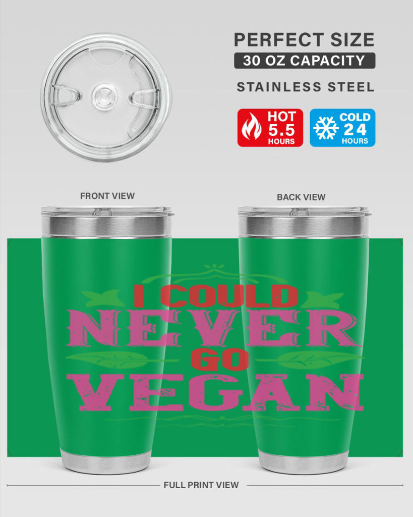 i could never go vegan 133#- vegan- Tumbler