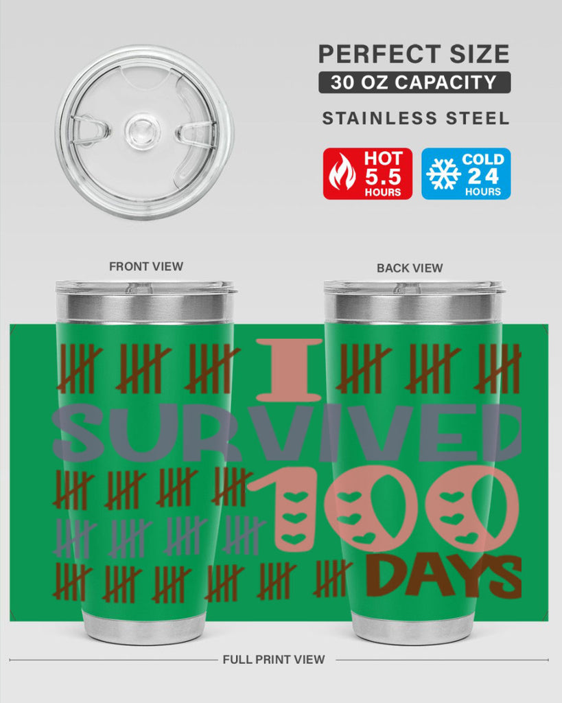 i survived 100 days 13#- 100 days of school- Tumbler