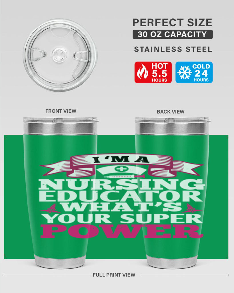im a nursing educator Style 306#- nurse- tumbler