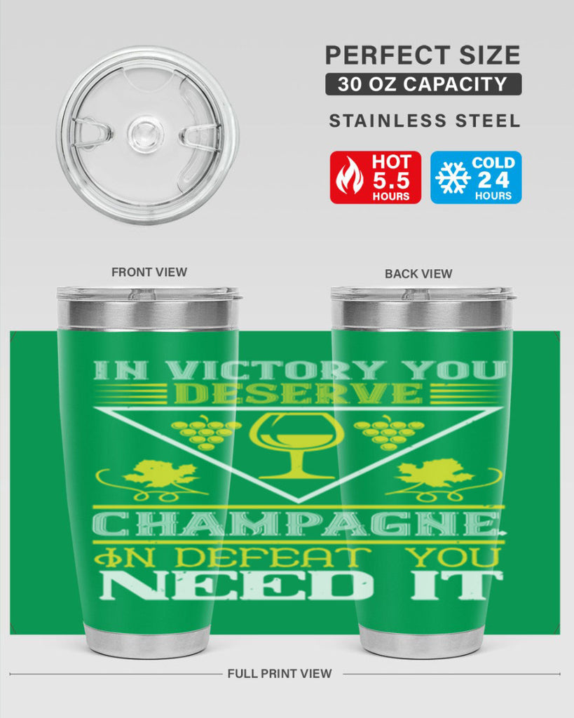 in victory you deserve champagne 76#- wine- Tumbler