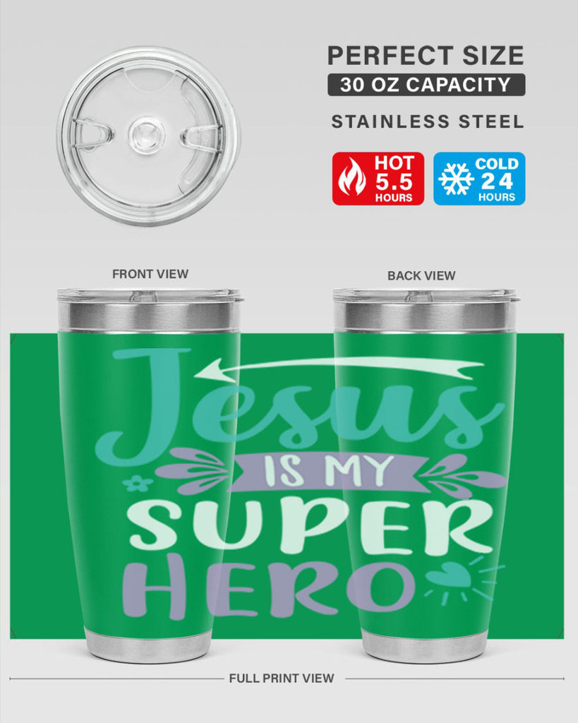 jesus is my superhero 71#- easter- Tumbler