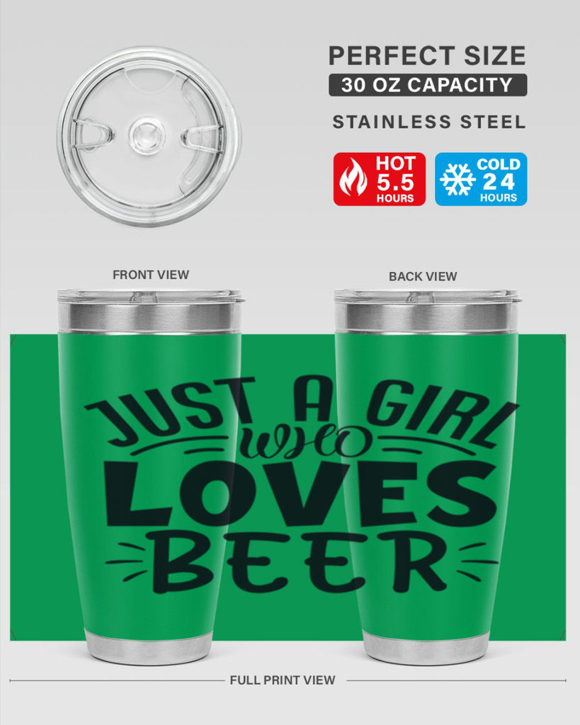 just a girl who loves beer 125#- beer- Tumbler