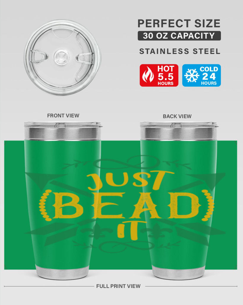 just bead it 56#- mardi gras- Tumbler