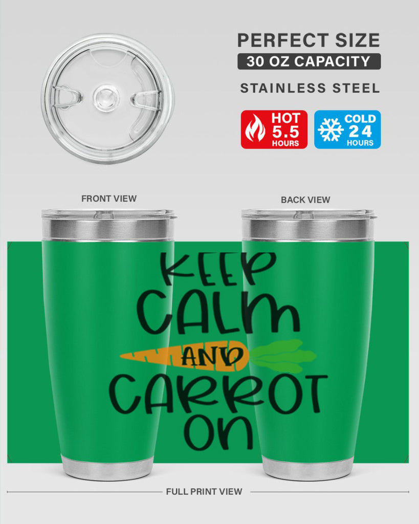 keep calm and carrot on 18#- easter- Tumbler