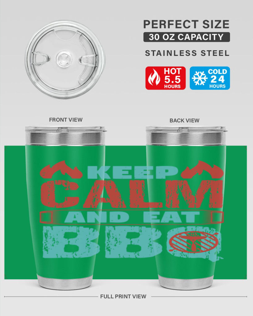 keep calm and eat bbq 30#- bbq- Tumbler