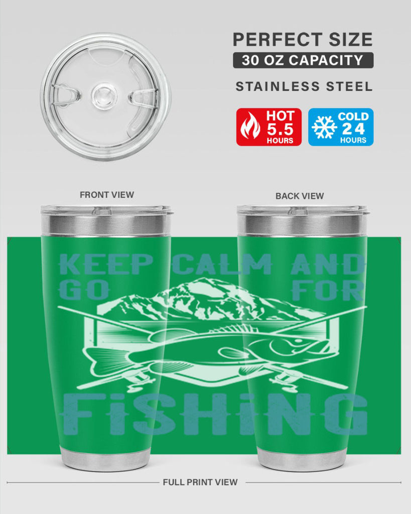 keep calm and go for fishing 247#- fishing- Tumbler