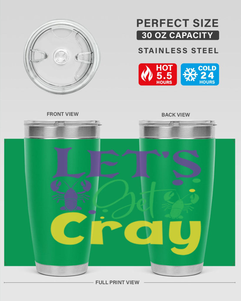 lets get cray 81#- mardi gras- Tumbler