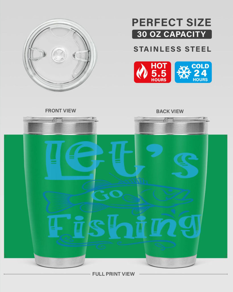 lets go fishing 205#- fishing- Tumbler