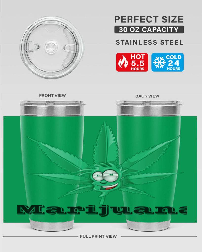 marijuana happy face 199#- marijuana- Tumbler