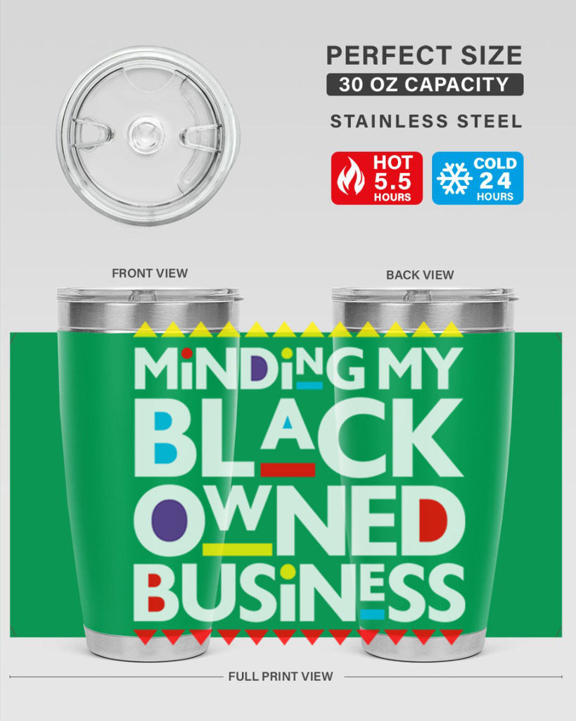 minding my black ownedbusiness 68#- black words phrases- Cotton Tank