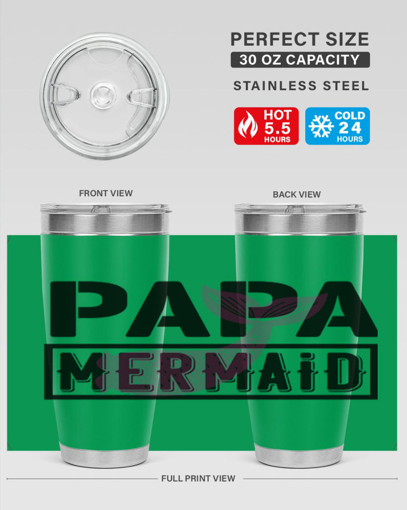 papa mermaid 533#- mermaid- Tumbler