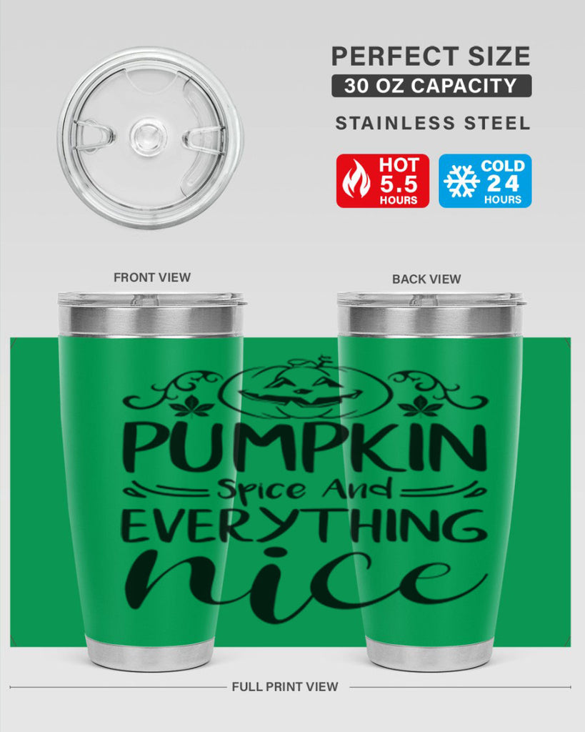 pumpkin spice and everything nice 542#- fall- Tumbler