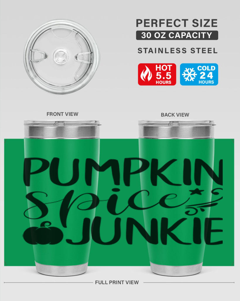 pumpkin spice junkie 548#- fall- Tumbler