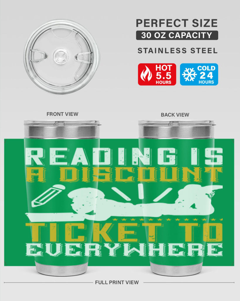 reading is a discount ticket to everywhere 16#- reading- Tumbler