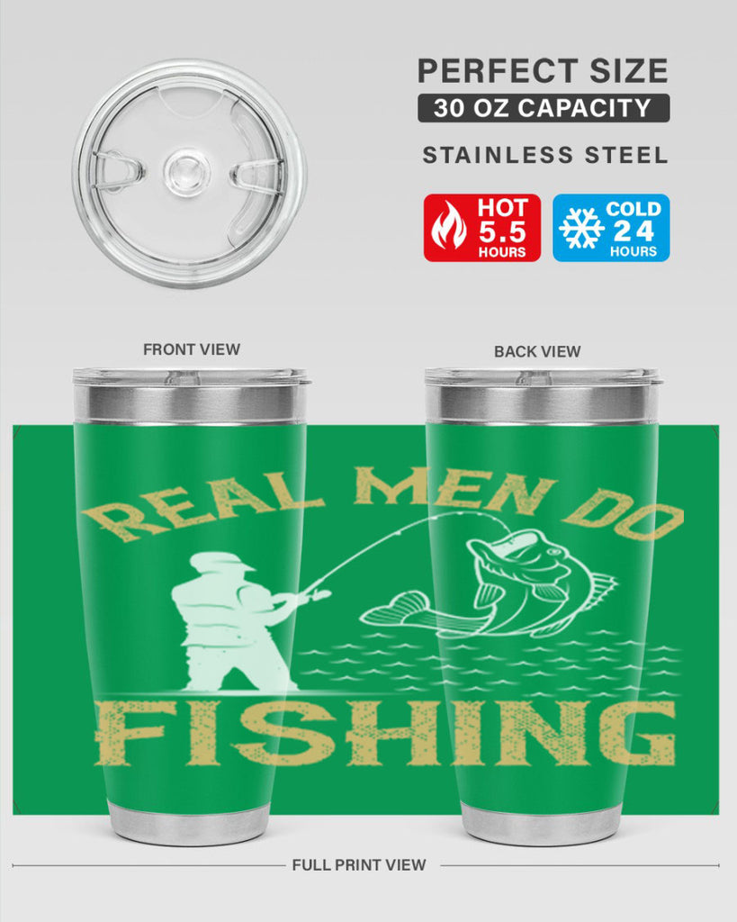 real men do fishing 240#- fishing- Tumbler