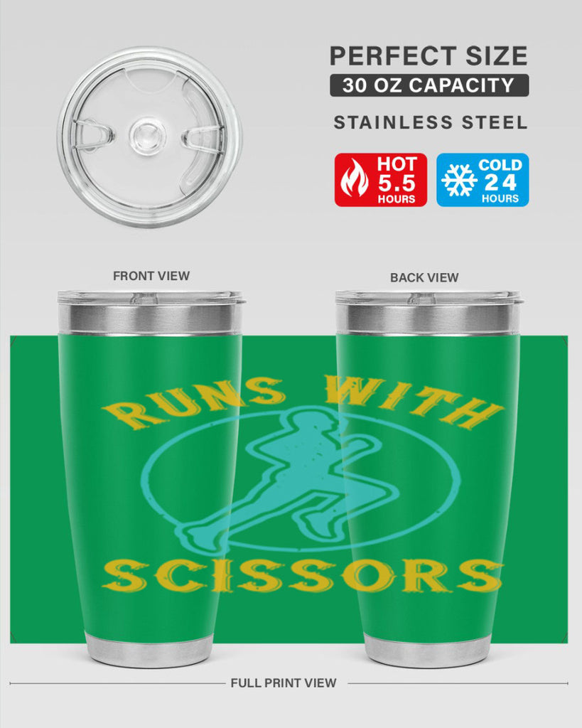 run with sclssors 25#- running- Tumbler