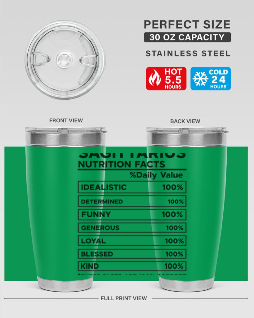 sagittarius Nutrition Facts 400#- zodiac- Tumbler