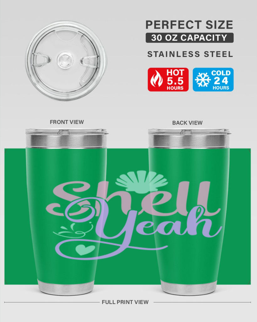 shell yeah 7#- mermaid- Tumbler