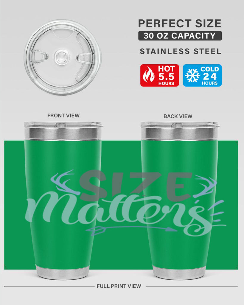 size matters 195#- fishing- Tumbler