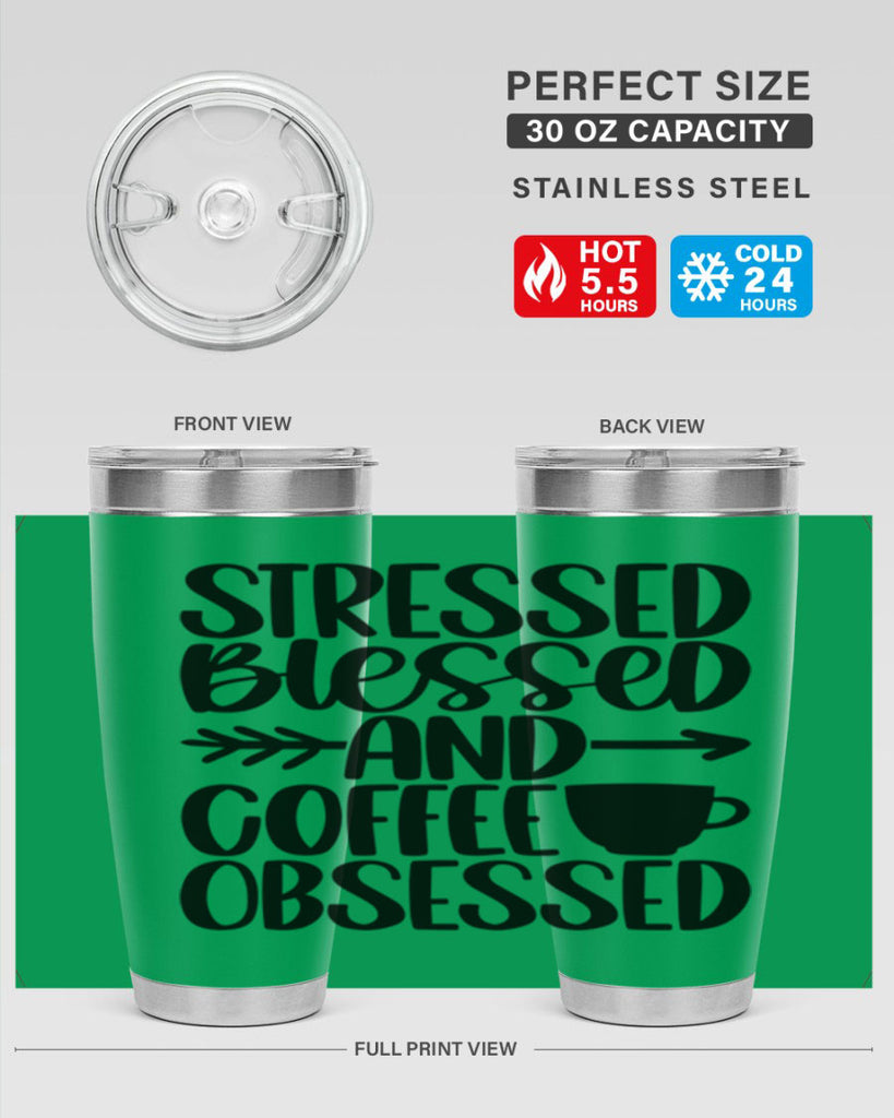 stressed blessed and 26#- coffee- Tumbler