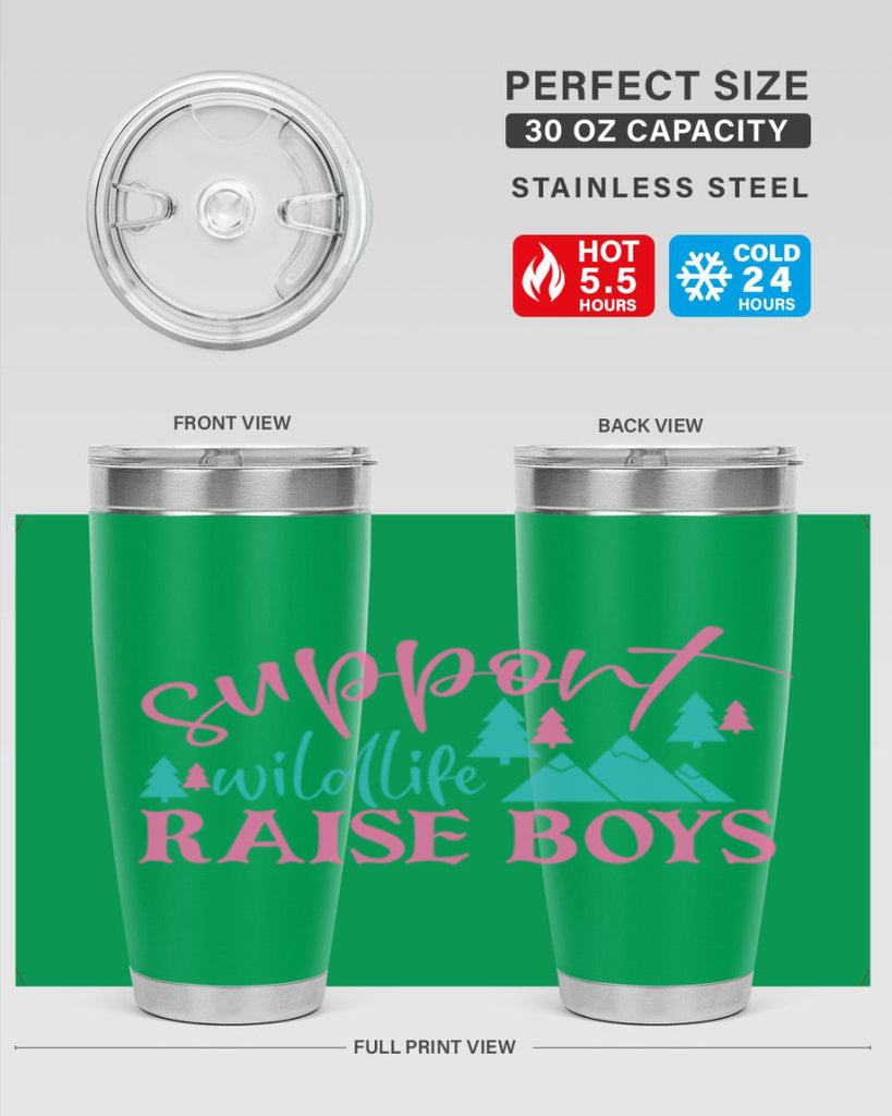 support wildlife raise boys 300#- mom- Tumbler