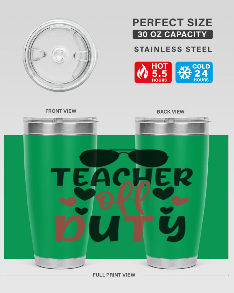 teacher off duty Style 141#- teacher- tumbler