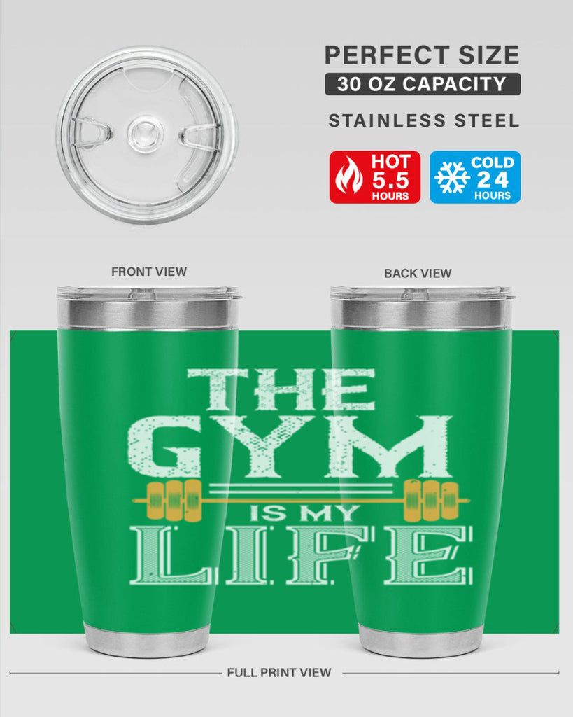 the gym is my life 65#- gym- Tumbler