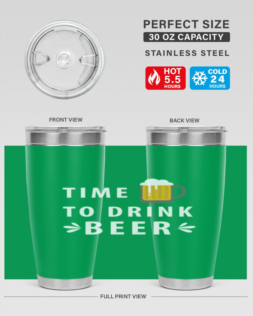 time to drink 7#- beer- Tumbler