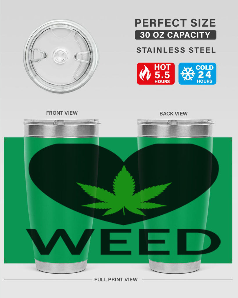 weed cannabis 284#- marijuana- Tumbler