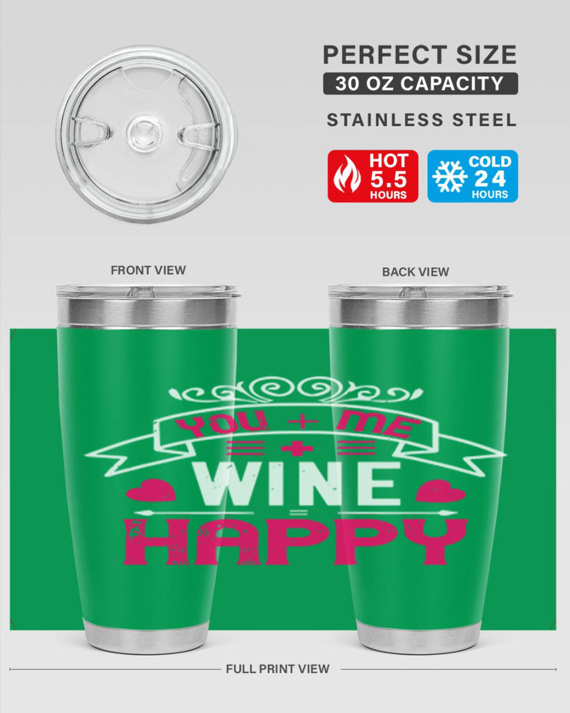 you me wine happy 1#- valentines day- Tumbler