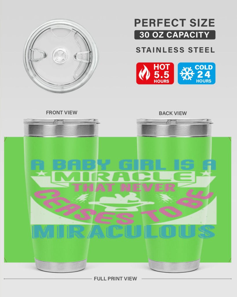 A baby girl is a miracle Style 196#- baby- tumbler