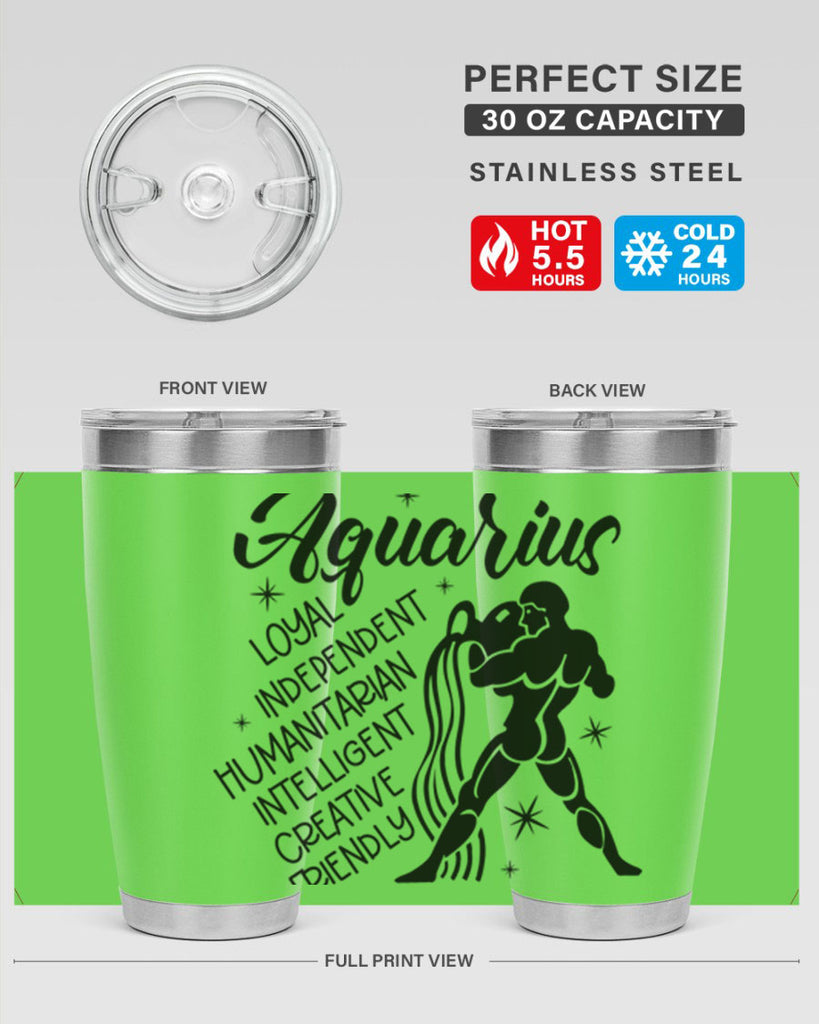 Aquarius 72#- zodiac- Tumbler