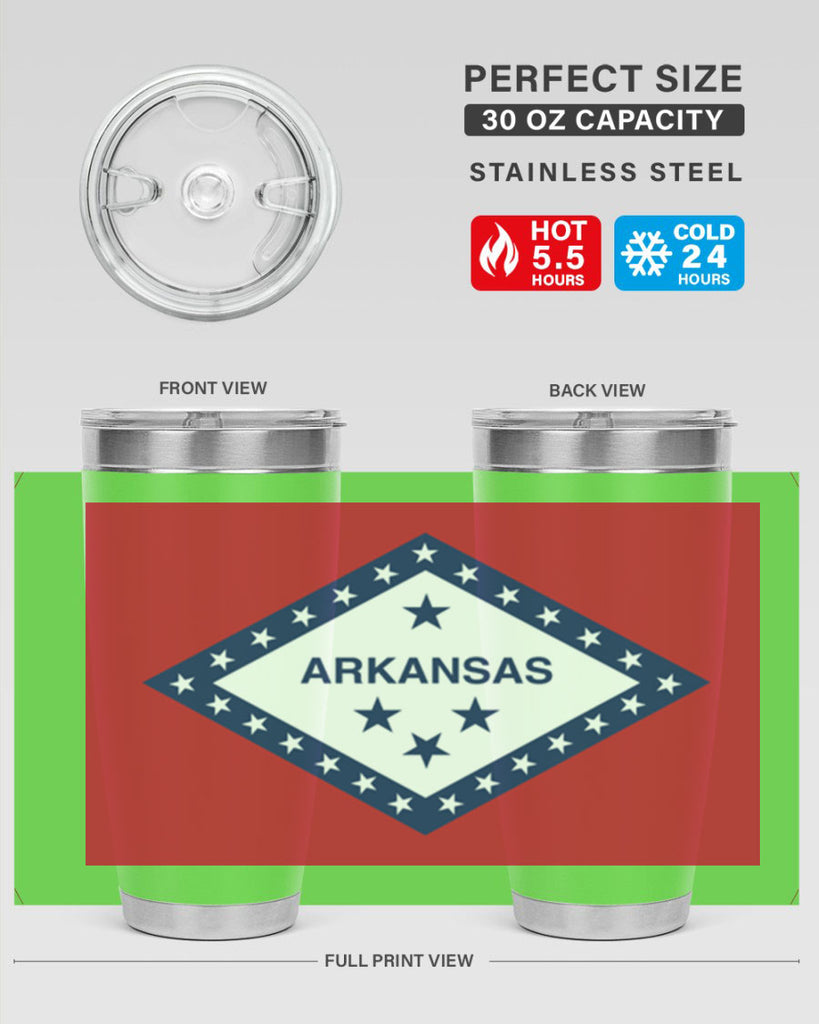 Arkansas 48#- Us Flags- Tumbler