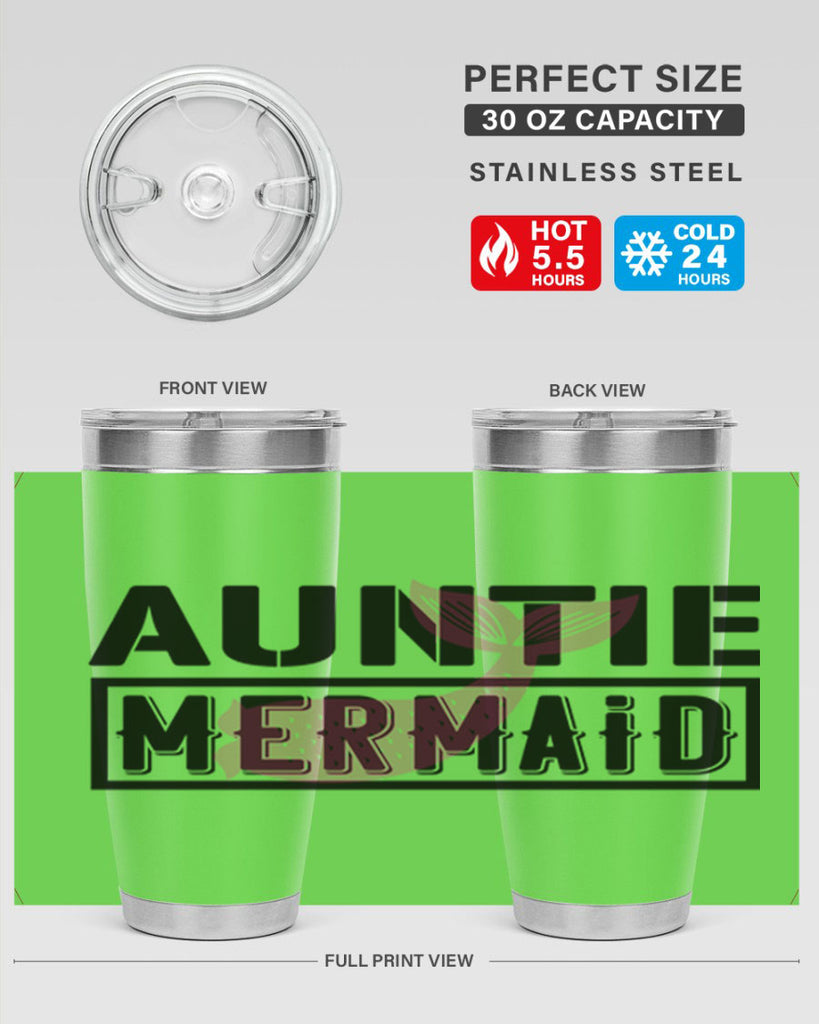 Auntie mermaid 18#- mermaid- Tumbler