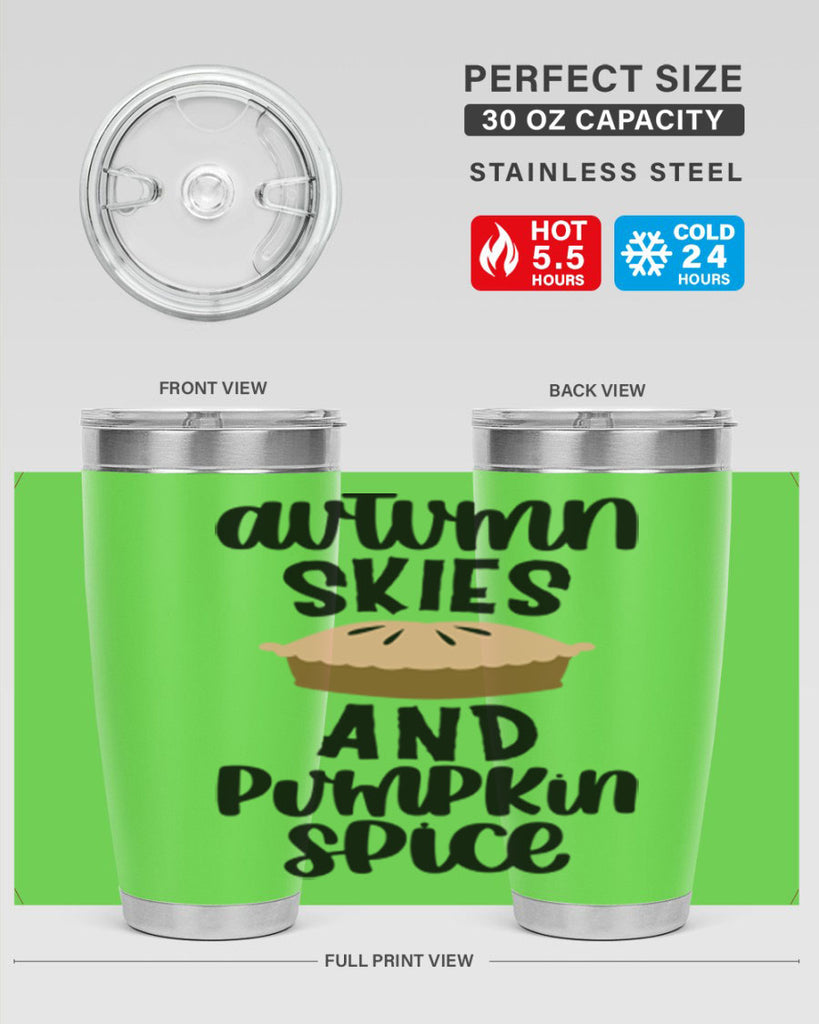 Autumn Skies And Pumpkin Spice 477#- fall- Tumbler
