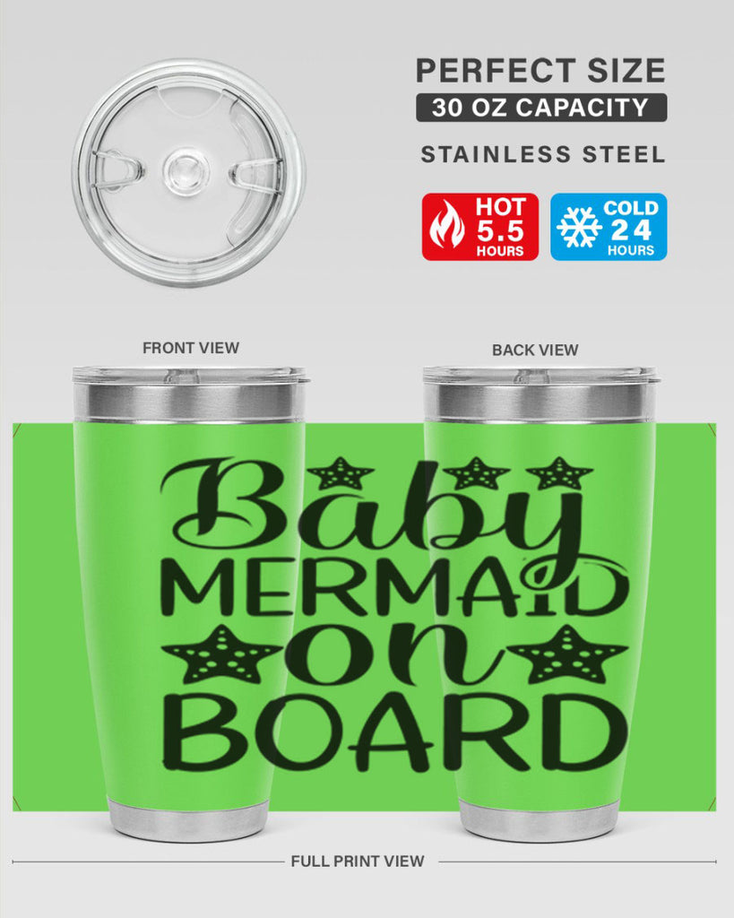 Baby Mermaid On Board 32#- mermaid- Tumbler