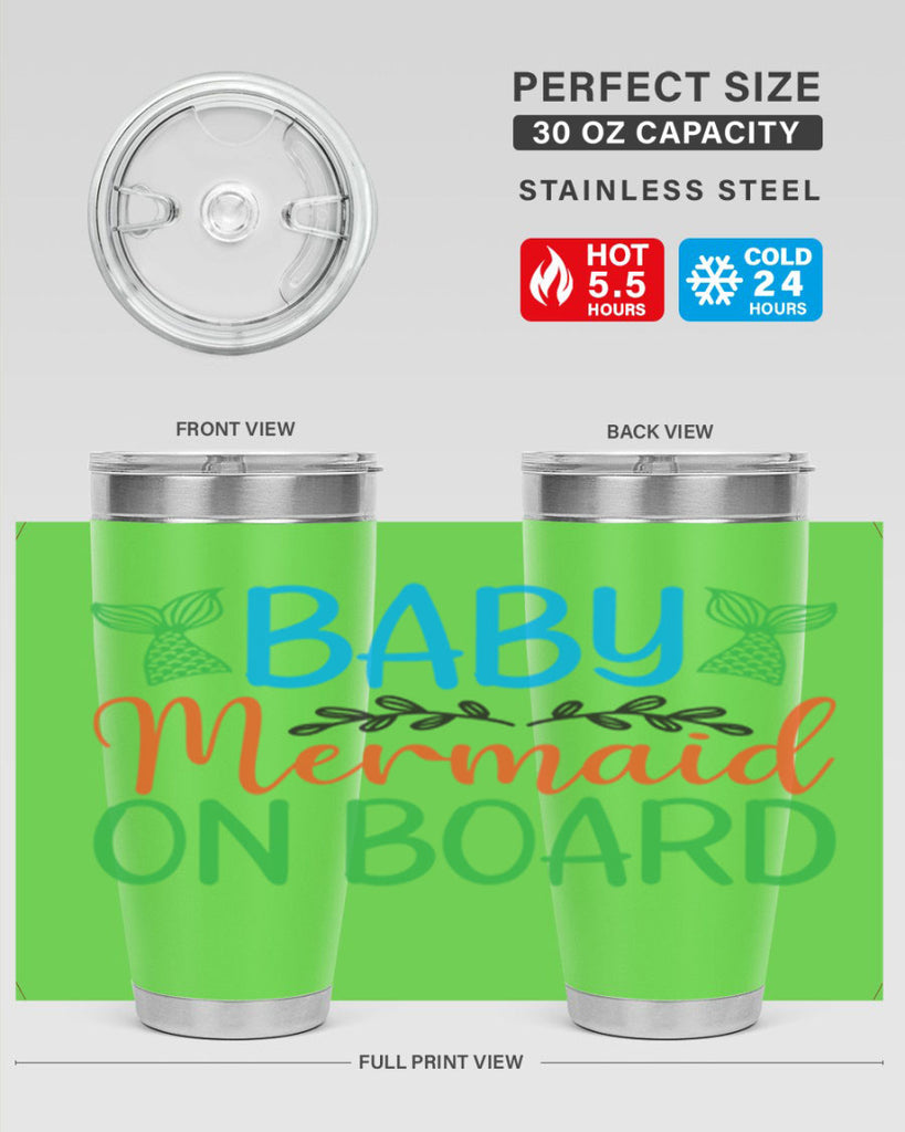 Baby Mermaid On Board 33#- mermaid- Tumbler