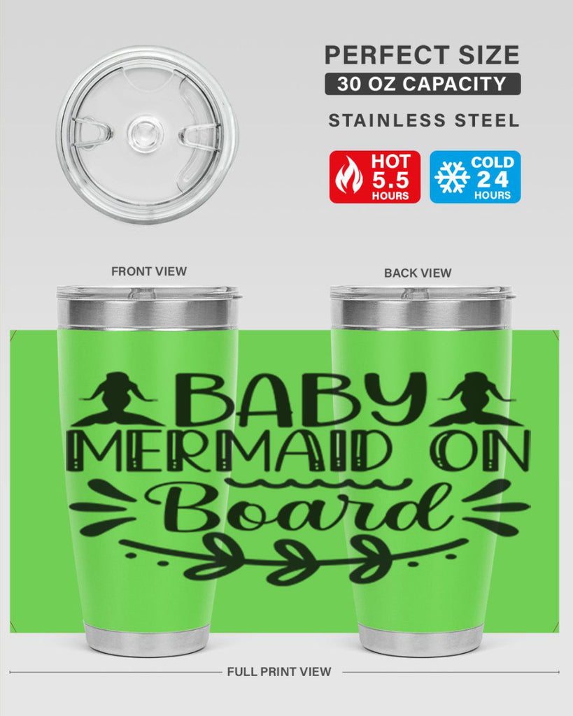 Baby mermaid on board 30#- mermaid- Tumbler