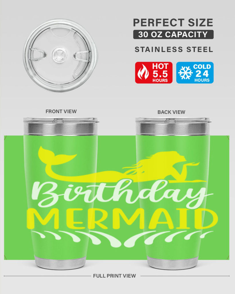 Birthday Mermaid 68#- mermaid- Tumbler