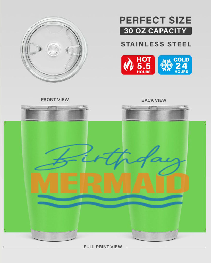 Birthday Mermaid 73#- mermaid- Tumbler