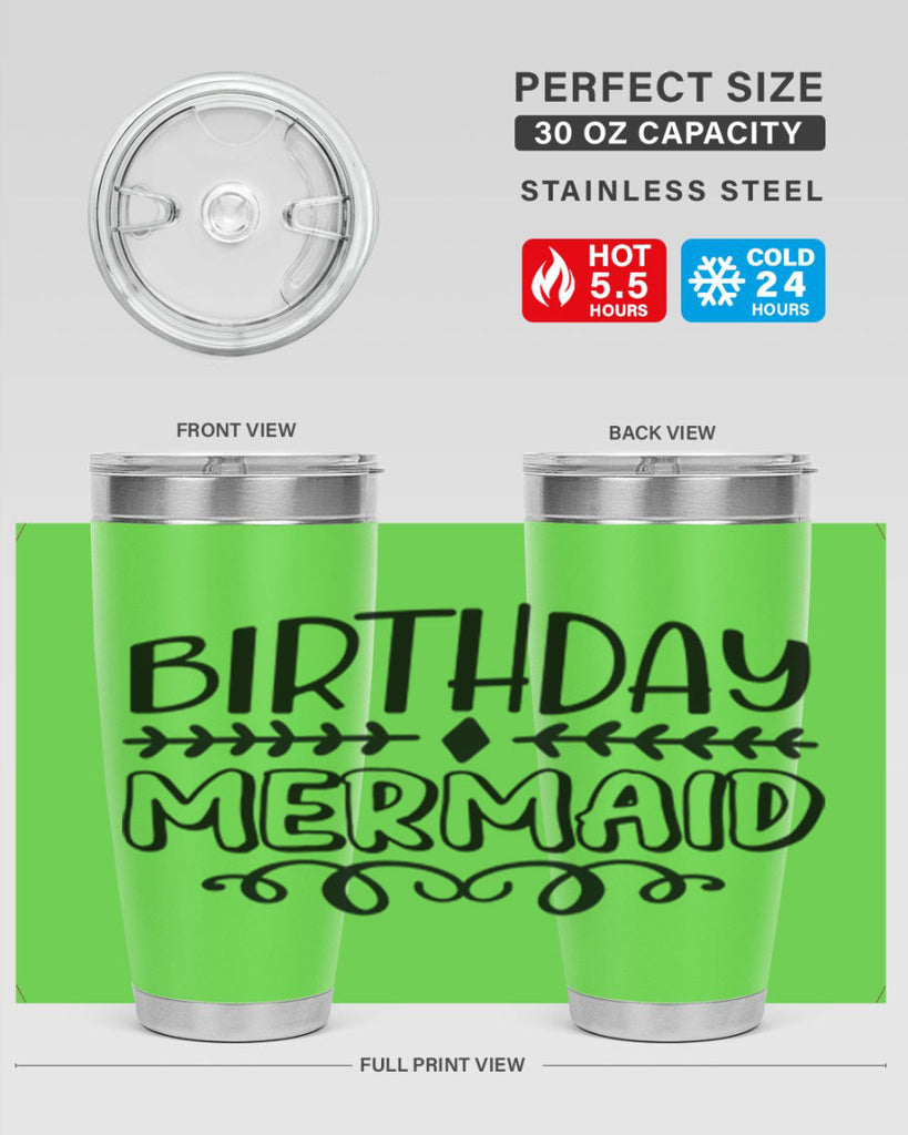 Birthday mermaid 74#- mermaid- Tumbler